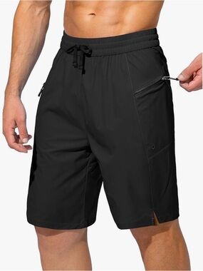 NWT Gradual Men’s Black Board Shorts XXXL | Quick Dry | Zipper Pockets
